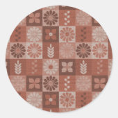 Rustic Brown Burlap Flowers verlaat Sticker (Voorkant)
