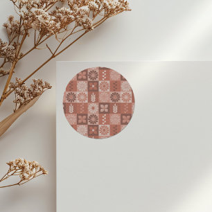 Rustic Brown Burlap Flowers verlaat Sticker
