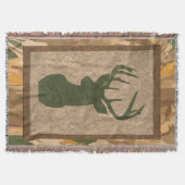 Rustic Brown Camouflage Blanket met Deer Deken (Voorkant)