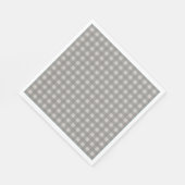 Rustic Brown Check Buffalo Pset Blue Trim Napkins Servetten (Hoek)