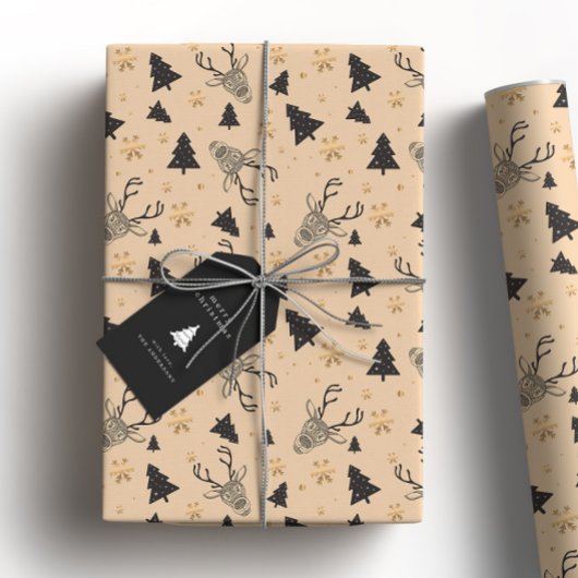 Rustic Brown Christmas Cadeaupapier