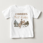 Rustic Brown Cowboy Eerste Rodeo 1e Verjaardag  (Voorkant)