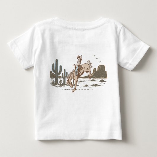 Rustic Brown Cowboy Eerste Rodeo 1e Verjaardag  (Achterkant)