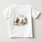 Rustic Brown Cowboy Hoe West was een 1e verjaardag (Achterkant)