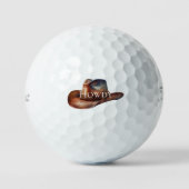 Rustic Brown Cowboy Pet Golfballen (Voorkant)
