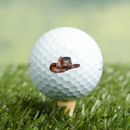 Rustic Brown Cowboy Pet Golfballen (Insitu Shirt)