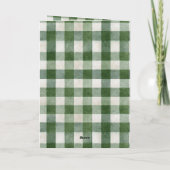 Rustic Brown Cream Green Christmas Santa Kaart (Achterkant)