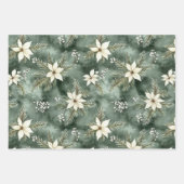 Rustic Brown Cream Green Ornament Christmas   Inpakpapier Vel (Voorkant 2)