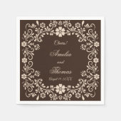 Rustic Brown Elegant Wedding  Servet (Voorkant)