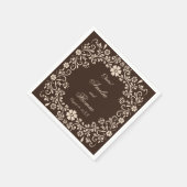 Rustic Brown Elegant Wedding  Servet (Hoek)