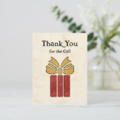 Rustic Brown en Yellow Bedankt voor de Gift Briefkaart (Staand voorkant)