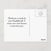 Rustic Brown en Yellow Bedankt voor de Gift Briefkaart (Achterkant)