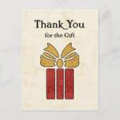 Rustic Brown en Yellow Bedankt voor de Gift Briefkaart (Voorkant)