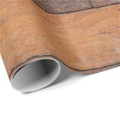 Rustic Brown Faux Wood Planks Pattern Cadeaupapier (Rol Hoek)
