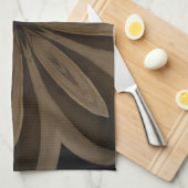 Rustic Brown Floral Kaleidoscope Design Theedoek (Quarter Fold)