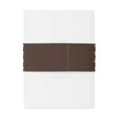 Rustic Brown Floral Wedding  Uitnodigingen Wikkel (Achterkant Voorbeeld)