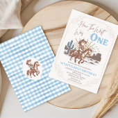 Rustic Brown Frame Hoe het Westen werd 1e Verjaard Kaart