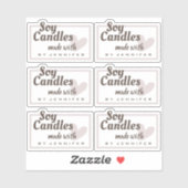 Rustic Brown gemaakt met Love Heart Natural Kandle Sticker (Vel)