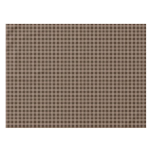 Rustic Brown Gingham Cabin Lodge Herfst Tablecloth Tafelkleed (Voorkant (Horizontaal))
