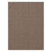 Rustic Brown Gingham Cabin Lodge Herfst Tablecloth Tafelkleed (Voorkant)