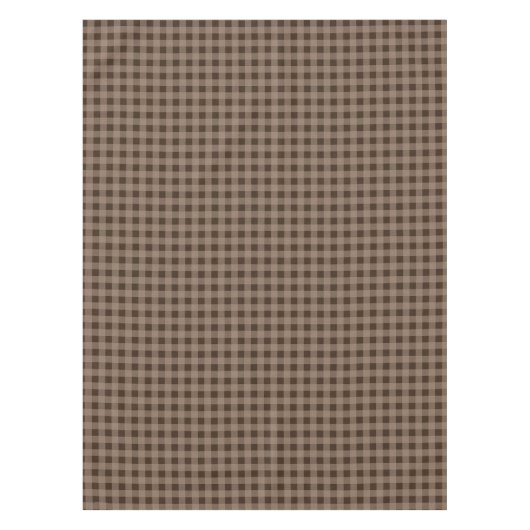 Rustic Brown Gingham Cabin Lodge Herfst Tablecloth Tafelkleed (Voorkant)