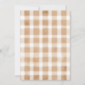 Rustic Brown Gingham One Silly Goose Birthday  Kaart (Achterkant)