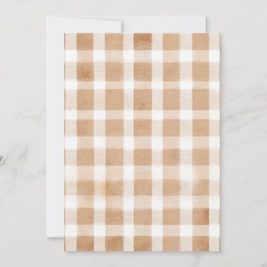 Rustic Brown Gingham One Silly Goose Birthday  Kaart (Achterkant)
