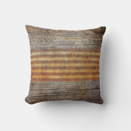 Rustic Brown Gray Barn House Woodgrain Kussen