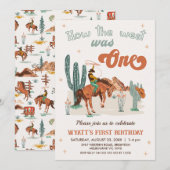 Rustic Brown Green Hoe West was een 1e verjaardag Kaart (Voorkant / Achterkant)