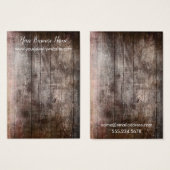 Rustic Brown Grunge Earring Holder Display Kaarten Visitekaartje (Voorkant /achterkant)