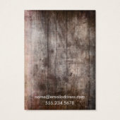 Rustic Brown Grunge Ketting Holder Display Kaarten Visitekaartje (Achterkant)