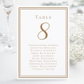 Rustic Brown Guest Table Number Kaart
