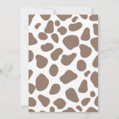 Rustic Brown Highland Cow First Rodeo Birthday Kaart (Achterkant)