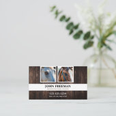 Rustic Brown Horse Foto Equine Coaching Visitekaartje (Staand voorkant)