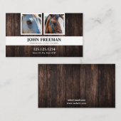 Rustic Brown Horse Foto Equine Coaching Visitekaartje (Voorkant / Achterkant)