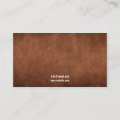 Rustic Brown Horse Foto Paardensport Visitekaartje (Achterkant)