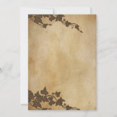 Rustic Brown Ivy bruiloft uitnodiging (Achterkant)