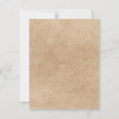 Rustic Brown Kraft Blue White Floral Sweet 16 Kaart (Achterkant)