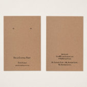 Rustic Brown Kraft ontvangt een Jeweler Display Ca Visitekaartje (Voorkant /achterkant)