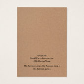 Rustic Brown Kraft ontvangt een Jeweler Display Ca Visitekaartje (Achterkant)