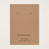 Rustic Brown Kraft ontvangt een Jeweler Display Ca Visitekaartje (Voorkant)