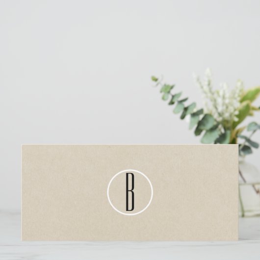 Rustic Brown Kraft Paper Business Gift Certificate (Staand voorkant)