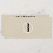 Rustic Brown Kraft Paper Business Gift Certificate (Voorkant / Achterkant)