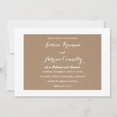 Rustic Brown Kraft Paper Country repetitie diner Kaart (Voorkant)