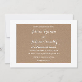 Rustic Brown Kraft Paper Country repetitie diner Kaart