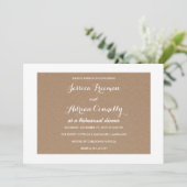 Rustic Brown Kraft Paper Country repetitie diner Kaart (Staand voorkant)