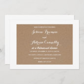 Rustic Brown Kraft Paper Country repetitie diner Kaart (Voorkant / Achterkant)