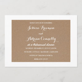 Rustic Brown Kraft Paper Country repetitie diner Kaart