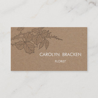 Rustic Brown Kraft Paper lekt Visitekaartje