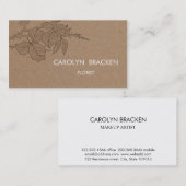 Rustic Brown Kraft Paper lekt Visitekaartje (Voorkant / Achterkant)